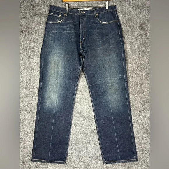 Levi's 559 Relaxed Jeans Straight Leg Men's 38x34 Dark Blue Jeans Denim - Picture 1 of 10